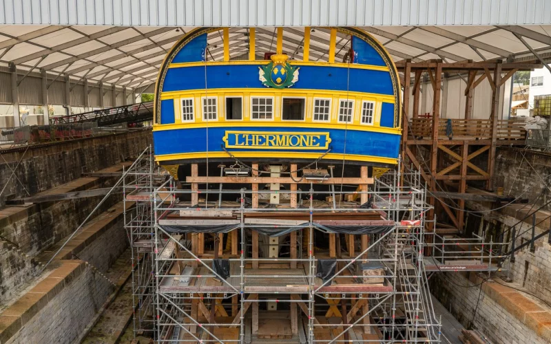 L'Hermione au port de Bayonne