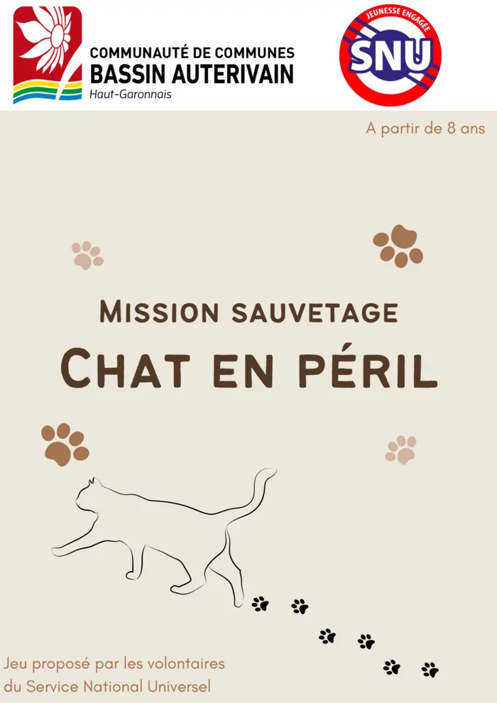 [Mission sauvetage : chat en péril ! / Service Gestion et Prévention des Déchets de la CCBA (Escape Game familial dès 8 ans)]