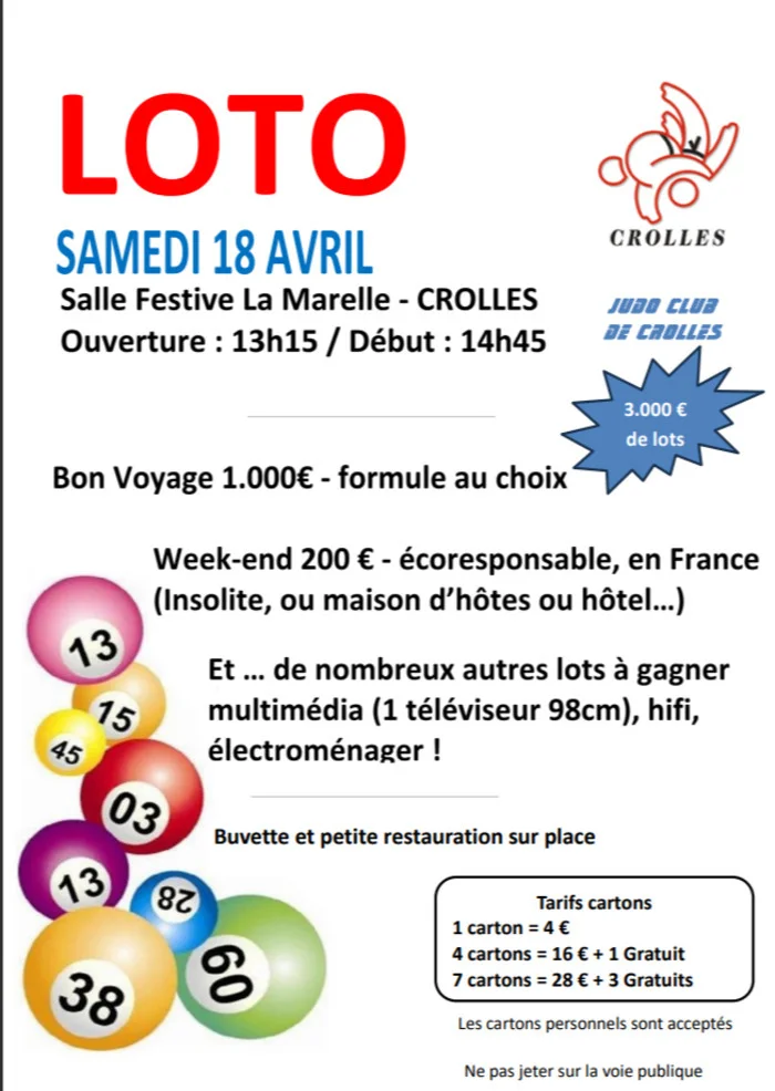 Loto du Judo Club de Crolles