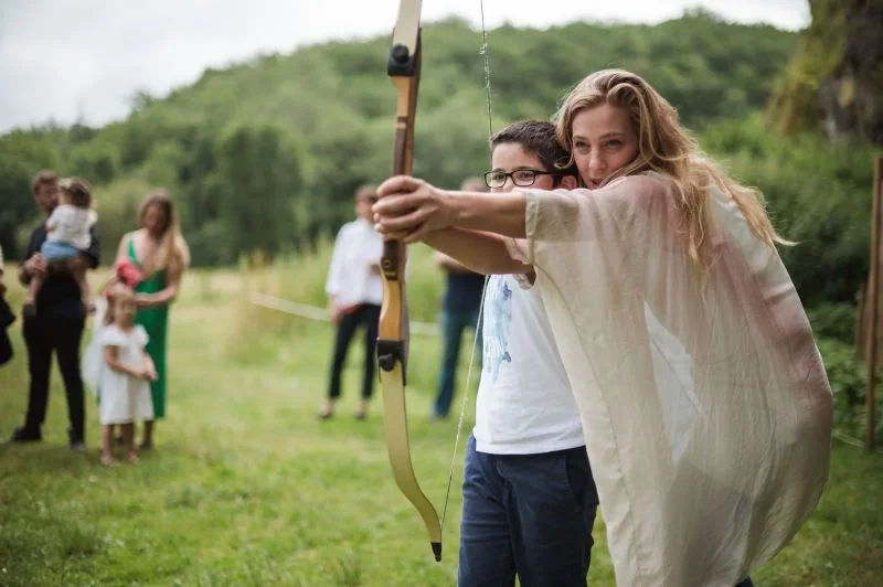 Atelier tir à l'arc au Château de Commarque - Châteaux en fête