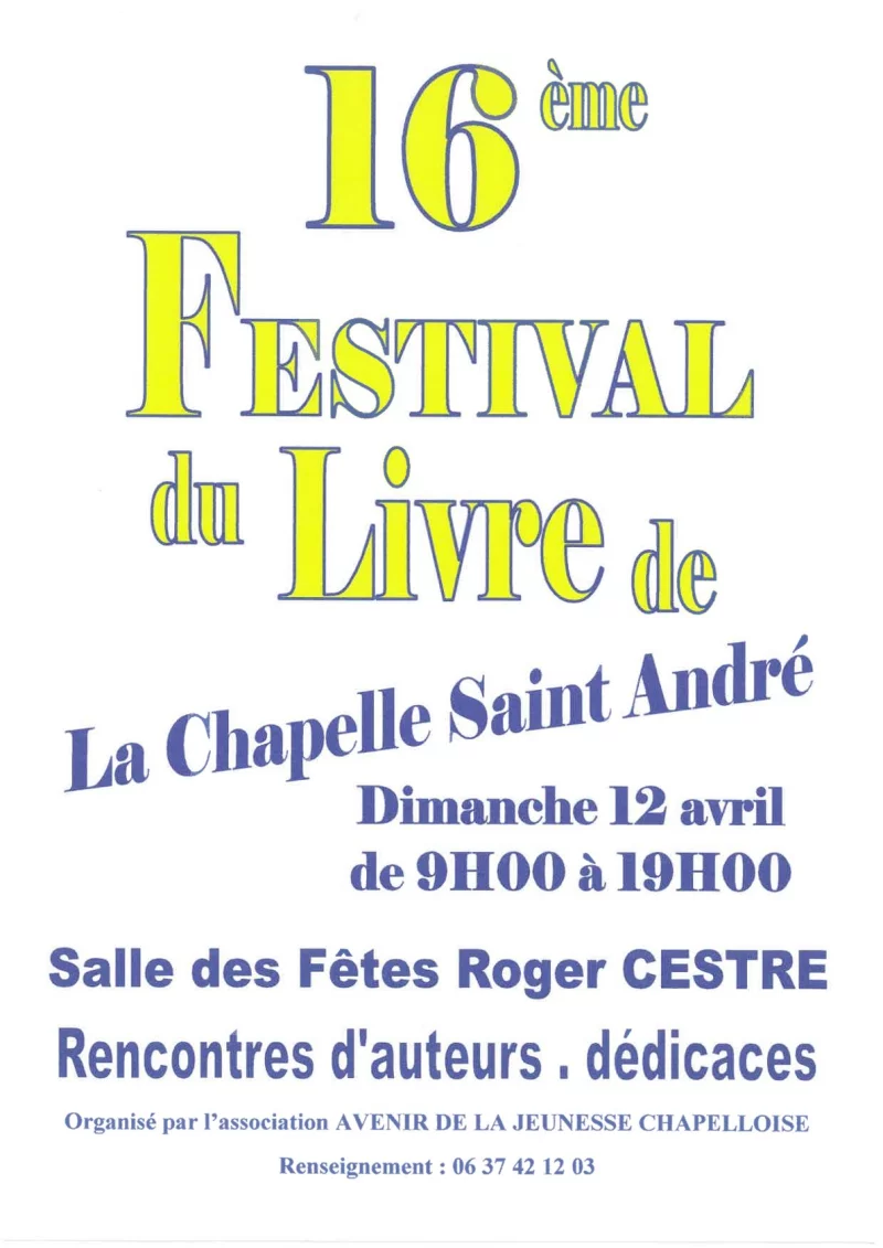 16ème Festival du Livre de la Chapelle-Saint-André