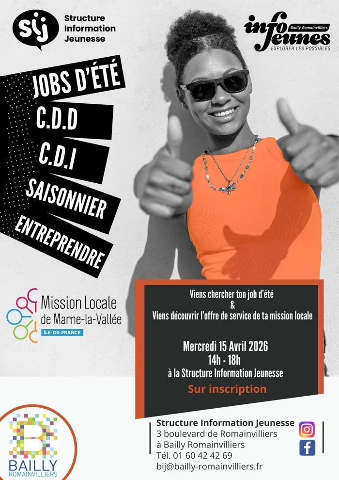 Jobs d’été : un après-midi pour préparer son emploi saisonnier à Bailly-Romainvilliers