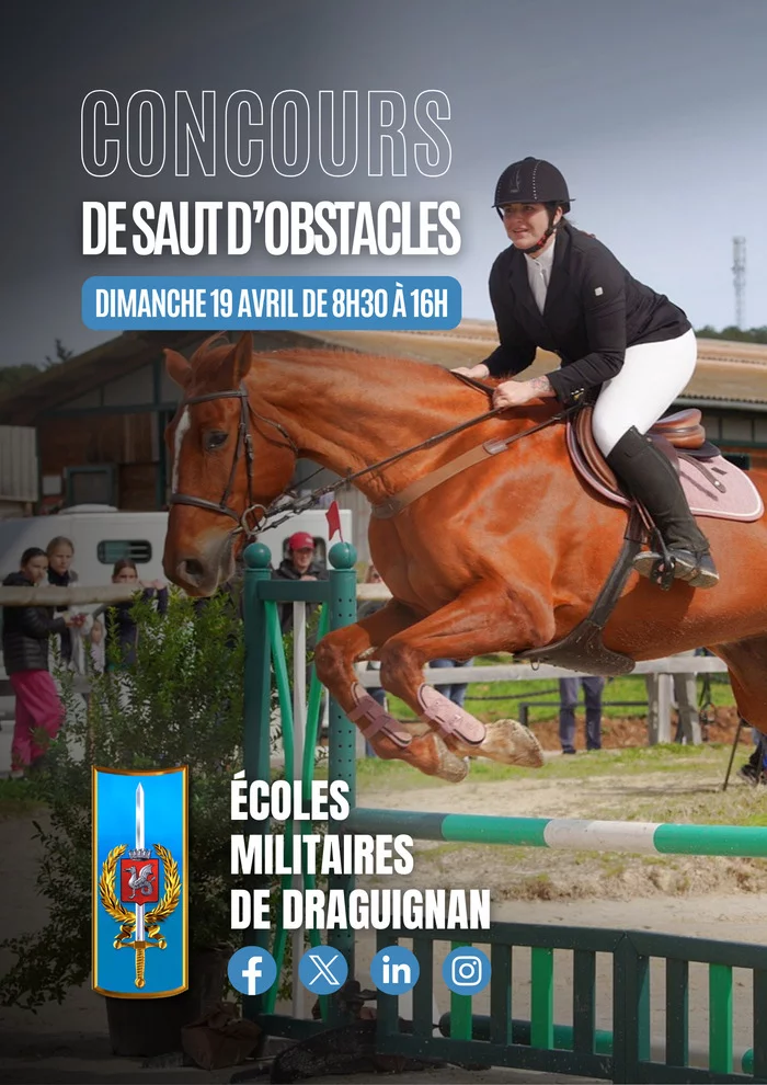 Concours de saut d’obstacles aux écoles militaires de Draguignan
