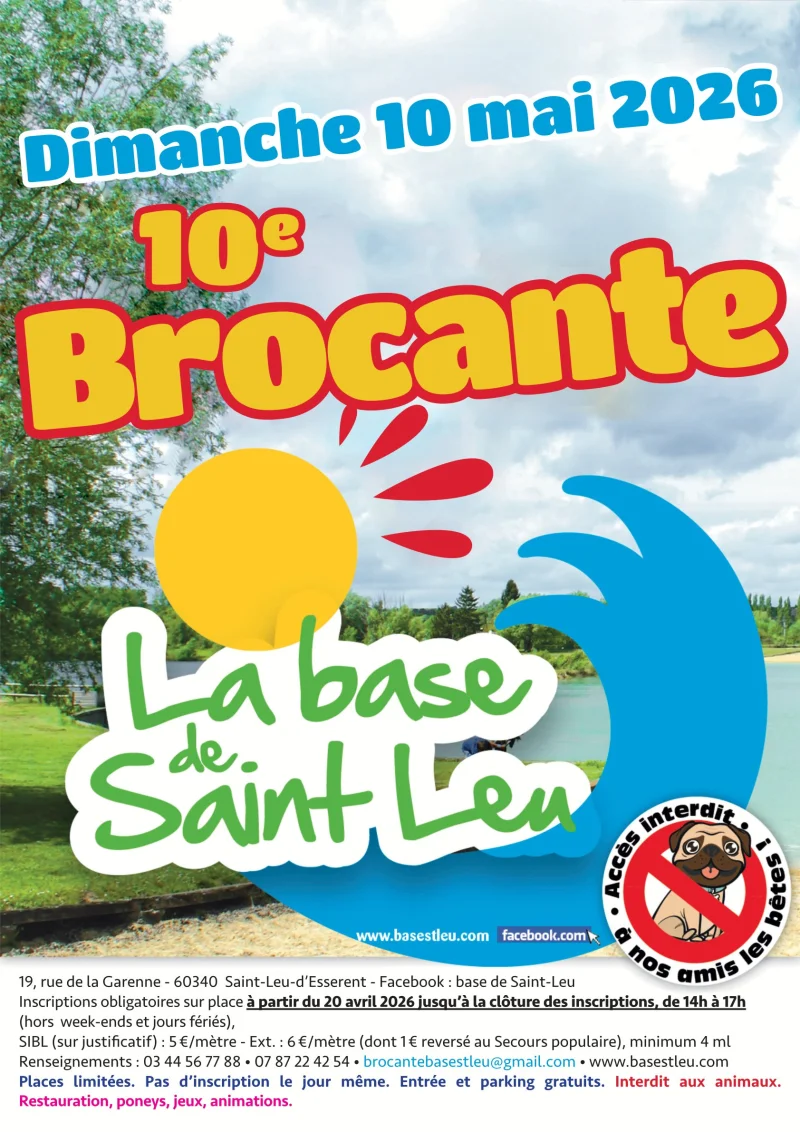 10ème brocante de la base de loisirs de St Leu d'Esserent