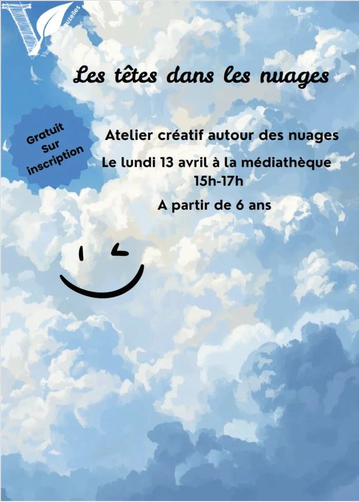 Atelier « Les têtes dans les nuages » à la médiathèque ☁️
