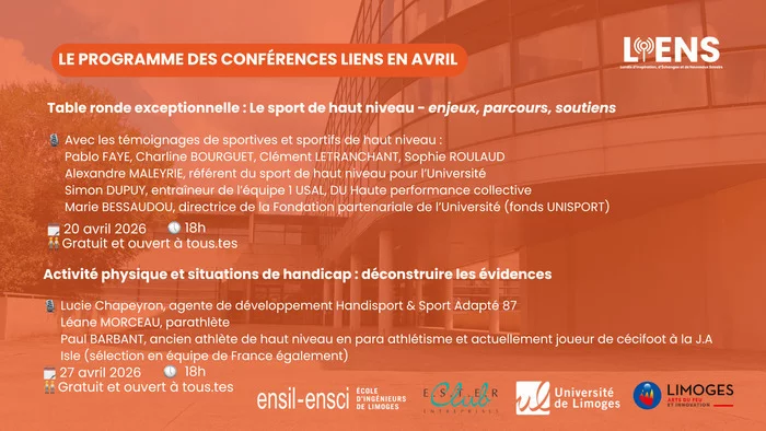 🗣️ Conférence LIENS - Le programme du mois d'avril