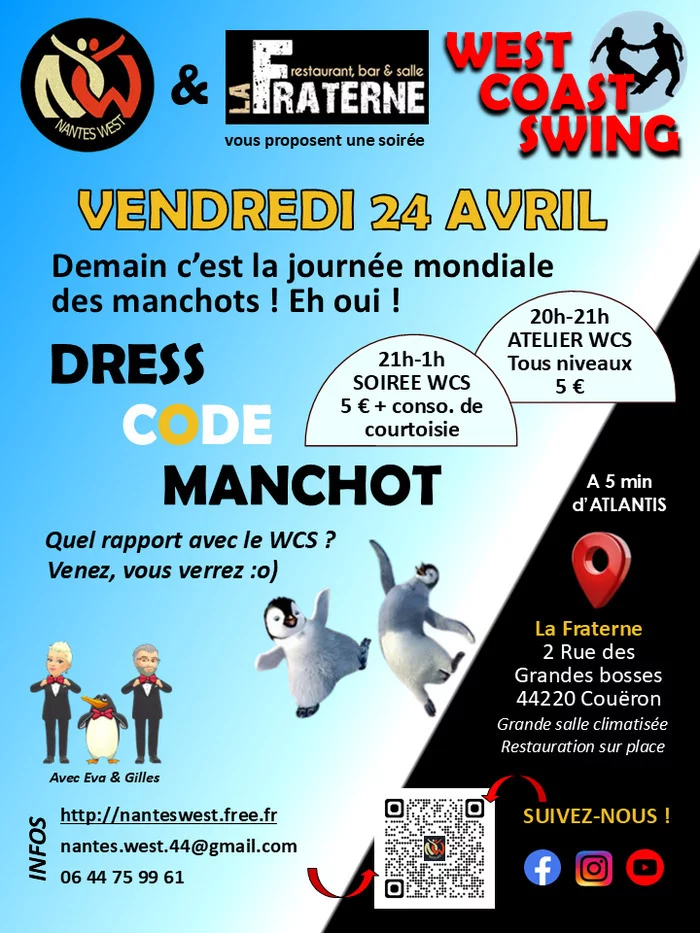 Atelier + Soirée West Coast Swing « Manchots »