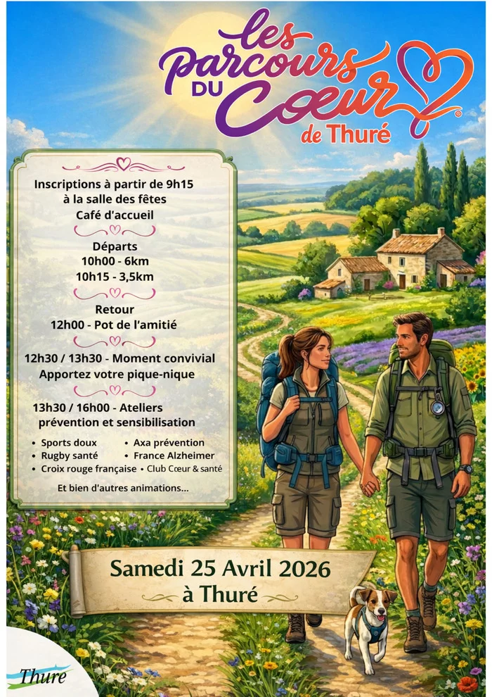 ❤️ Les Parcours du Cœur de Thuré – Édition 2026 ! ❤️