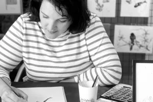 Démonstration d'aquarelle par Céline d'Illustre-Trait