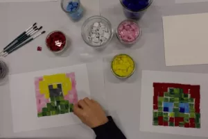 Atelier éclatée au sol, la mosaïque romaine