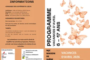 Le programme des vacances d’avril pour les 6/17 ans est enfin disponible ! 🎉🌸