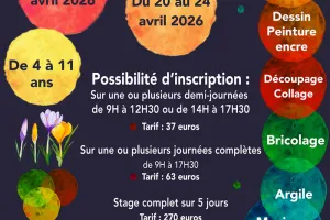 Stages artistiques des vacances de printemps 2026 à l'atelier O Pigmentée