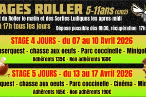 Stage roller et sorties ludiques - vacances Pâques 2026