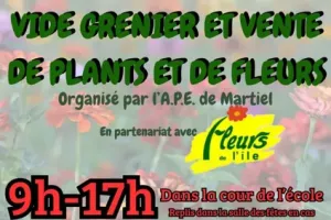 Vide grenier et vente de plants et de fleurs à Martiel