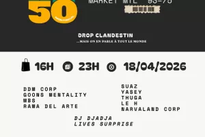 HipHop50Montreuil présente “ MARKET MTL” 93–75 : drop clandestin