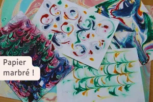 Papier marbré au Moulin du Got