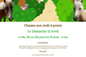 Chasses aux œufs à poney au Cercle Hippique d'Olivet