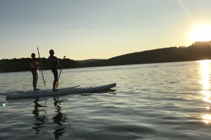 Balade en paddle et coucher de soleil