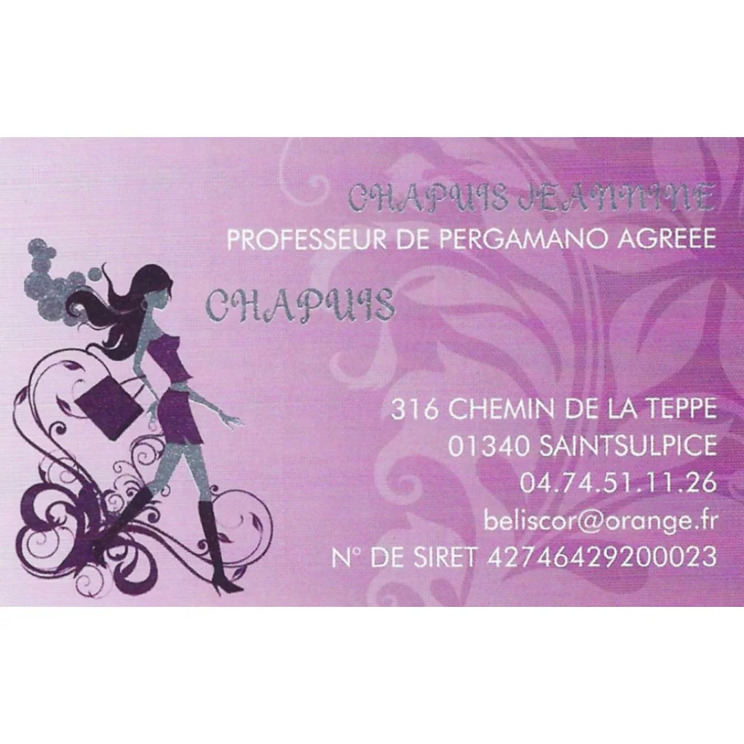 CHAPUIS Jeannine, professeur de pergamano